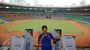 Benhur Panjaitan memberikan keterangan terkait pelaksanaan Gelora Run 2016 di Stadion GBK Jakarta, Rabu (18/5/2016). Rencananya, Gelora Run 2016 akan digelar pada Minggu (22/6) dan diikuti sekitar 1500 peserta. (Liputan6.com/Helmi Fithriansyah)