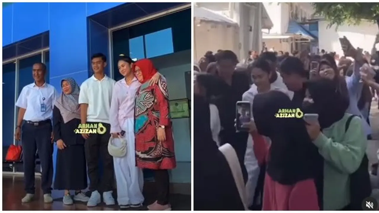 5 Momen Azizah Salsha Temani Arhan ke Kampus Tempat Kuliah, Dikerubungi Mahasiswa