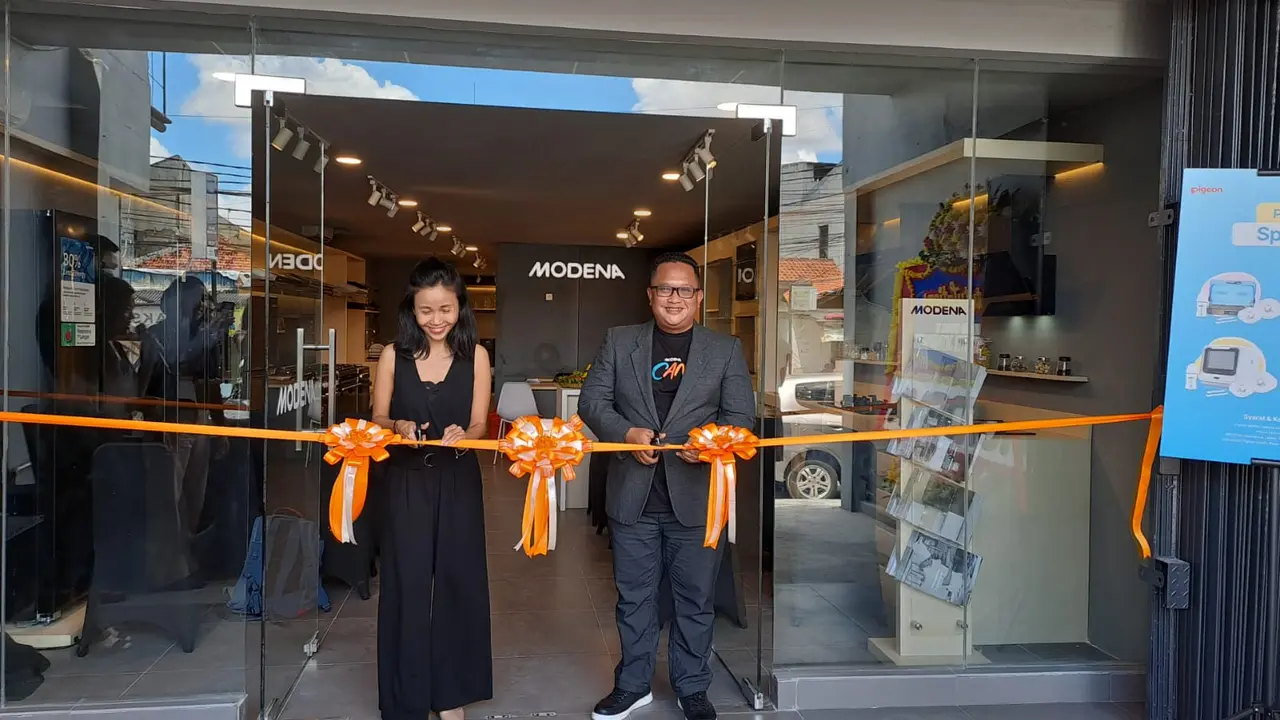 MODENA kembali memperluaskan jangkauannya di wilayah Bodetabek dengan meluncurkan MODENA Home Center (MHC) Jatiwaringin dan Depok. (liputan6.com/ ist)