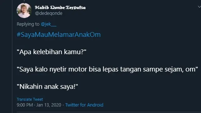 7 Modal Nekat Netizen saat Lamar Anak Orang Ini Bikin Tepuk Jidat