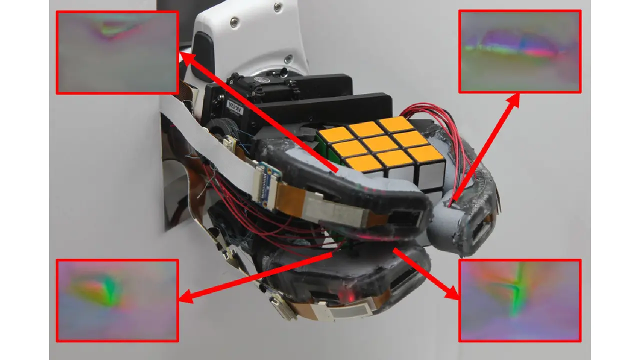 Peneliti MIT Kembangkan Tangan Robotik dengan Penginderaan Sentuhan, Kredit: Peneliti via MIT News