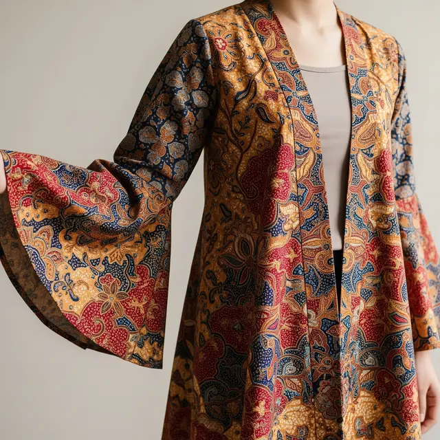 Model Batik Wanita Bell Sleeve