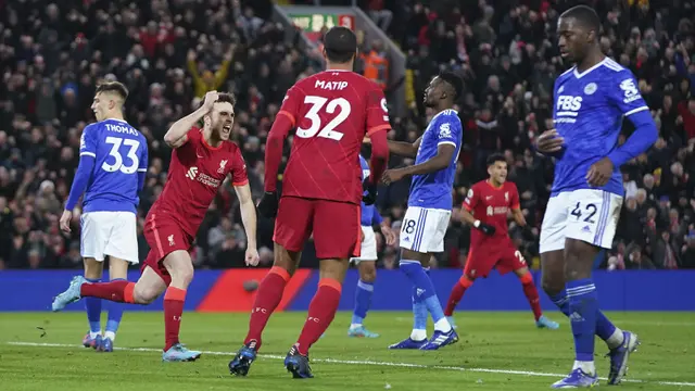 Foto: Diogo Jota Perlahan Kejar Perolehan Gol Salah usai Cetak Dua Gol Kemenangan Liverpool atas Leicester di Liga Inggris