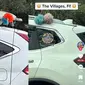 Sponge jadi penanda di mobil yang ada di Florida AS. (Dok: TikTok @torahiman)