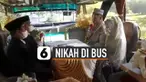 Ada-ada saja resepsi pernikahan yang satu ini. Diadakan di dalam bus karena sedang masa Pandemi.