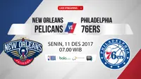 New Orleans Pelicans Vs Philadelphia 76ers (Bola.com/Adreanus Titus)