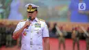 Panglima TNI Laksamana TNI Yudo Margono menyampaikan sambutan pada acara serah terima jabatan Panglima di Mabes TNI, Cilangkap, Jakarta, Selasa (20/12/2022). Yudo Margono dilantik sebagai Panglima TNI oleh Presiden Joko Widodo pada 19 Desember 2022 berdasarkan Keputusan Presiden Republik Indonesia Nomor 91/TNI/2022 tentang Pemberhentian dan Pengangkatan Panglima Tentara Nasional Indonesia. (Liputan6.com/Faizal Fanani)