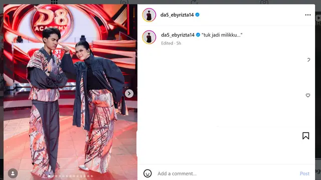 Eby DA5 potret bareng Zahra (instagram.com/da5_ebyrizta14)