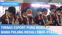 Puluhan atlet cabang e-Sport PUBG Mobile SEA Games tiba di Tanah Air. Tim beregu putra berhasil menyabet medali emas dan perak setelah mengalahkan Vietnam dan Malaysia.