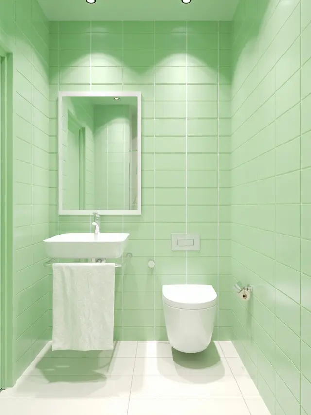 Desain Kamar Mandi Sederhana dengan Kloset Duduk Budget Minim