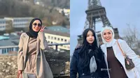 7 Potret Outfit Berhijab Imel Putri di Eropa, Rok Mini dan Long John Disorot