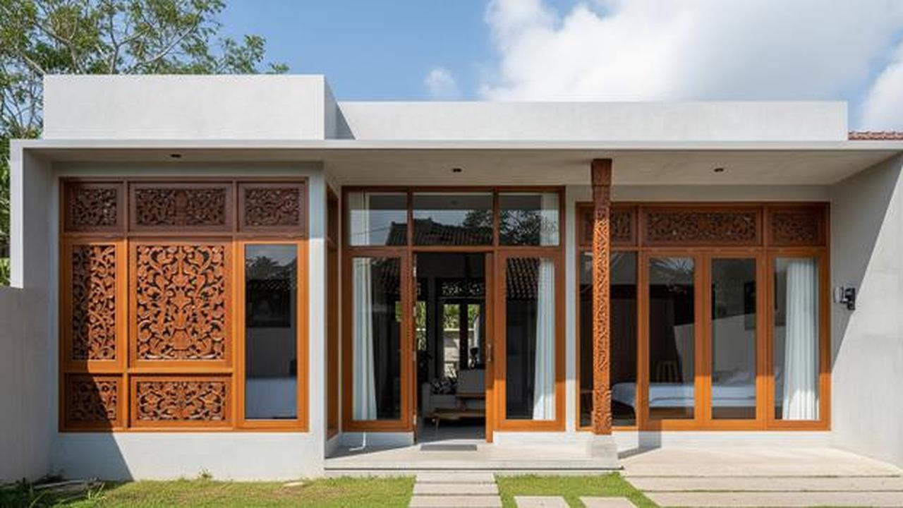 8 Model Joglo Depan Rumah Minimalis 2025, Ornamen Khas Jawa yang Kental tapi Modern