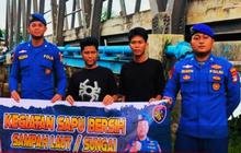 Satpolairud Tala Gencarkan Aksi Bersih Sampah Pesisir di Sungai Rasau