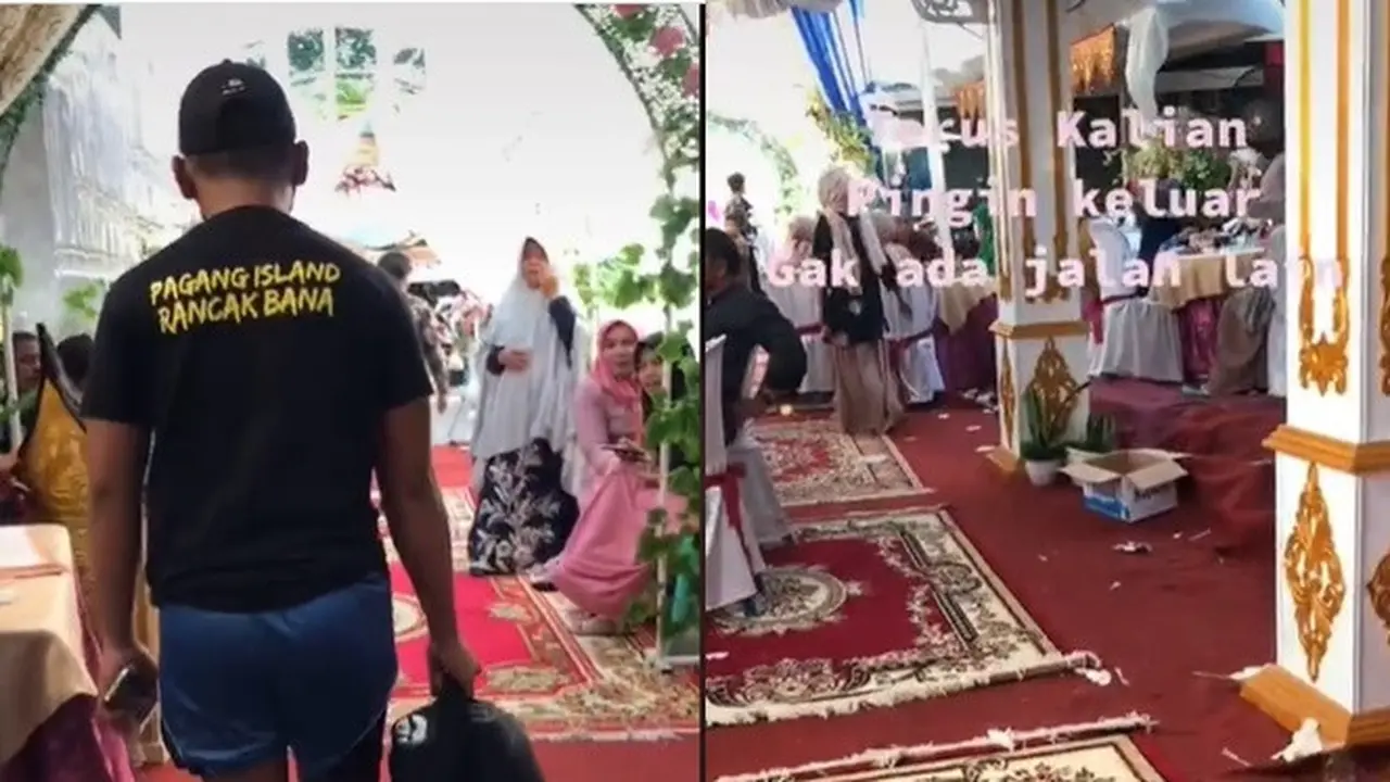 Viral, Video Akses Jalan Tertutup Tenda Pernikahan Ini Bikin Netizen Geregetan