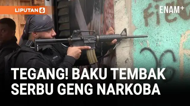 Mencekam! Baku Tembak Polisi Brasil dan Geng Narkoba