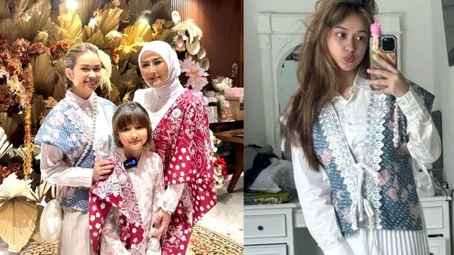 6 Gaya Anggun Rebecca Klopper Kenakan Vest Batik Rp80 Ribuan, Bisa jadi Inspirasi Outfit Bukber Ramadan