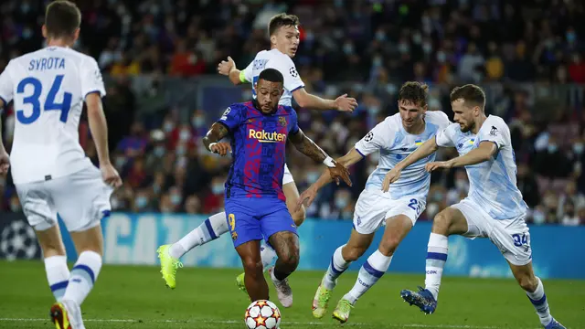 Pique Cetak Gol, Barcelona Taklukkan Dynamo Kyiv di Liga Champions
