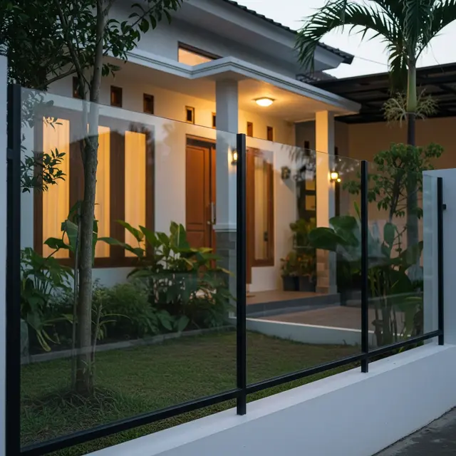 9 Desain Pagar Rumah Minimalis Transparan Kombinasi Kaca dan Besi, Solusi Elegan
