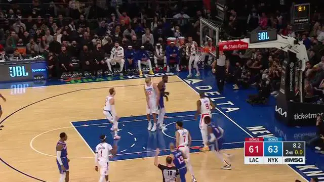 Berita Video, Highlights Pertandingan NBA antara New York Knicks Vs LA Clippers pada Senin (24/1/2022)