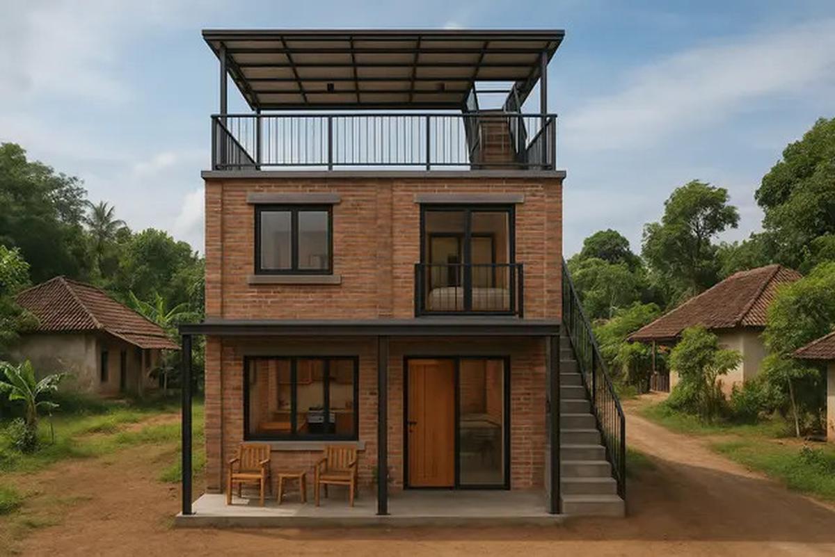 7 Model Rumah Lebar 6 Meter 2 Lantai di Desa, Nyaman dan Aman saat Dikunjungi Cucu dari Kota