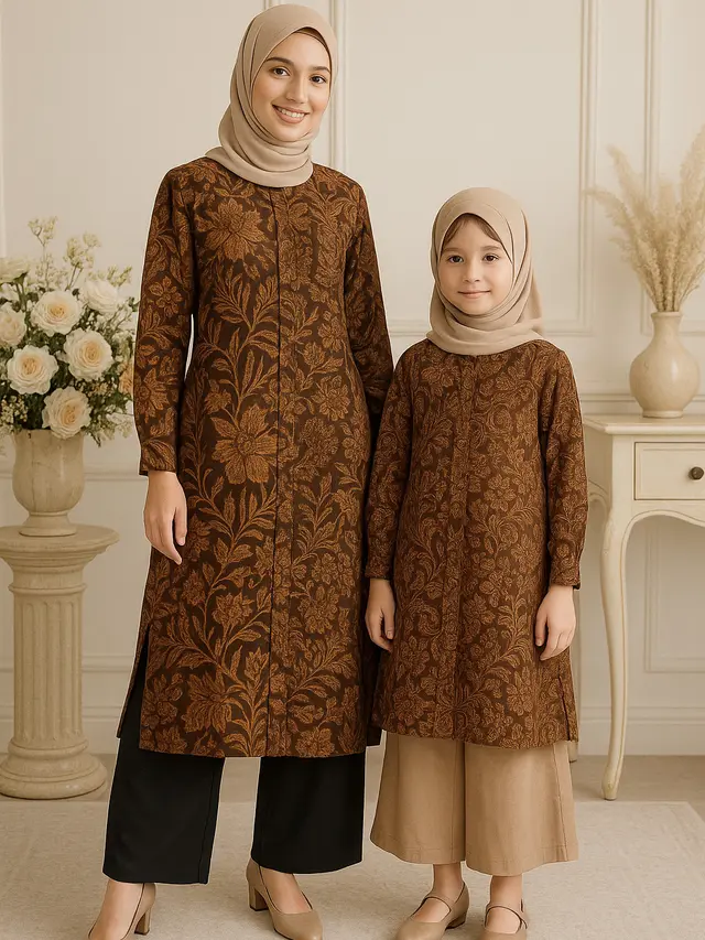 Rekomendasi Batik Gamis untuk Wanita Dewasa hingga Anak