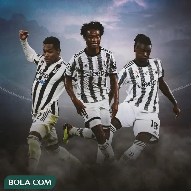 Ilustrasi - Moise Kean, Alex Sandro, Juan Cuadrado