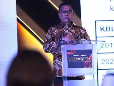 Kepala Staf Kepresidenan (KSP) Moeldoko memberikan sambutan dalam rangkaian Liputan6.com Awards yang digelar Liputan6.com dan Fimela di Jakarta, Rabu (31/7/2024). (Liputan6.com/Angga Yuniar)