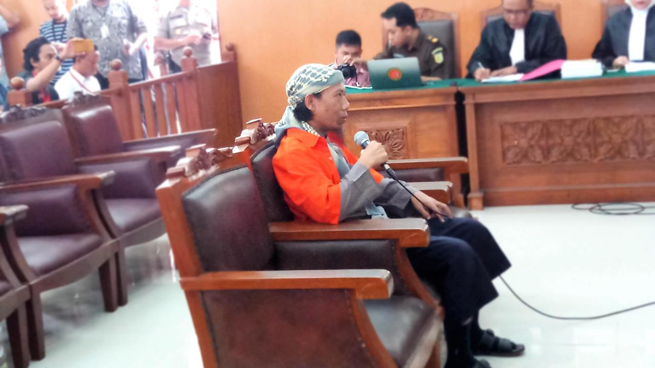 Terdakwa kasus bom Thamrin Oman Rochman alias Aman Abdurrahman alias Abu Sulaiman