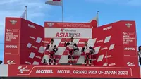 Veda Ega Pratama menjuarai race pertama Idemitsu Asia Talent Cup (IATC) seri kedua yang digelar di sirkuit Twin Ring Motegi. (Istimewa)