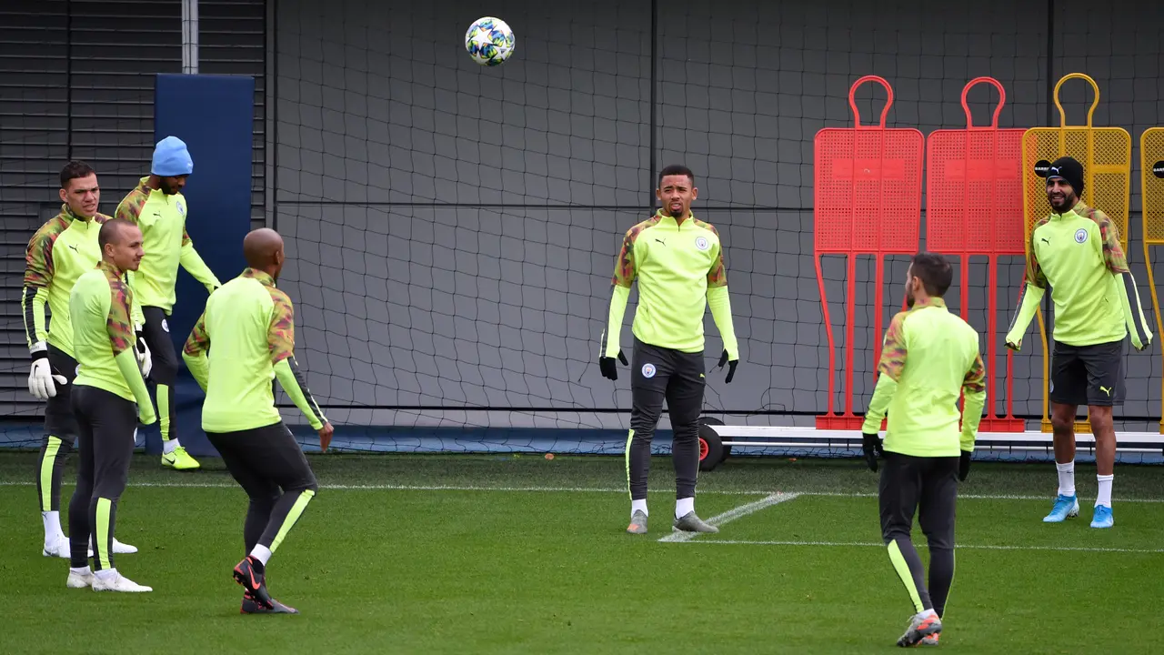 Latihan Pemain Manchester City dan Atalanta Sebelum Duel