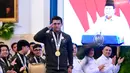 Pengumuman kenaikan pangkat itu disampaikan Presiden RI Prabowo Subianto dalam pembagian bonus atlet peraih medali di SEA GAMES 2025 di Istana Negara, Jakarta, Kamis (8/1/2025). (Foto: Muchlis Jr - BPMI Sekretariat Presiden)