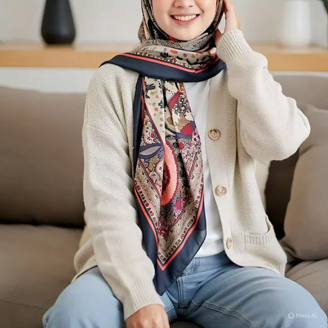 Cardigan Rajut dan Celana Jeans: Santai namun Stylish