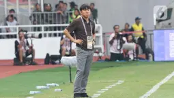 Tim asuhan pelatih Shin Tae Yong ini sempat menciptakan beberapa peluang, namun tak satu pun berhasil menjadi gol. (Liputan6.com/Herman Zakharia)