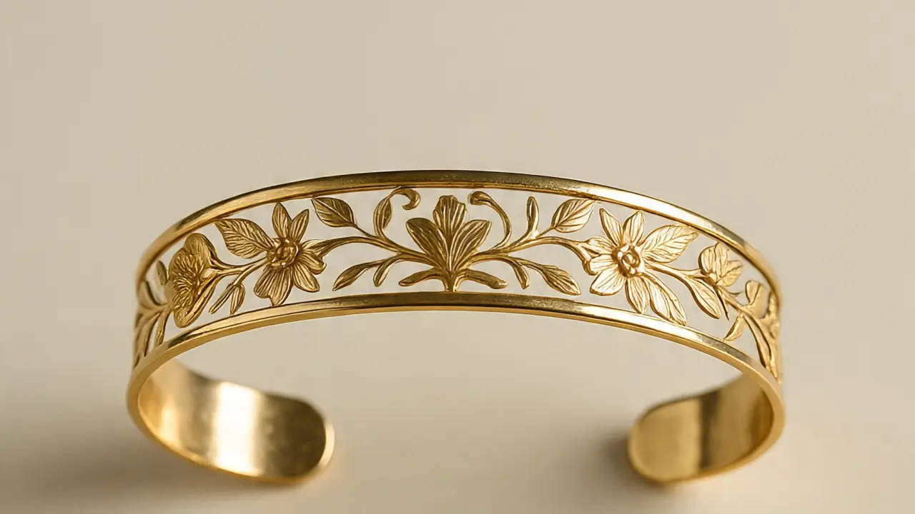 Gelang Emas Model Cuff Terbaru