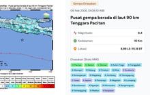 BMKG Sebut Gempa Guncang Pacitan Berjenis Megathrust