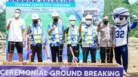 Peletakan batu pertama pusat latihan milik PSIS Semarang di Salam Sari, Boja, Kabupaten Kendal, Senin (6/9/2021). (Dok PSIS)