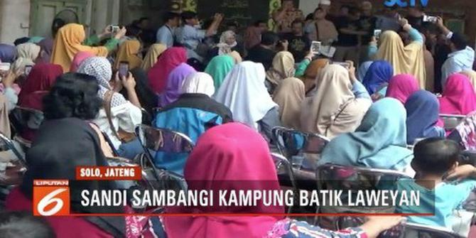 Libur Imlek, Sandiaga Sambangi Kampung Batik Lawean Solo