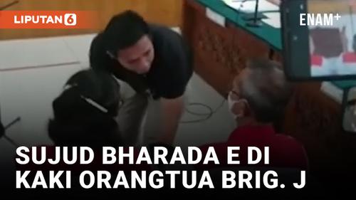 VIDEO: Bharada E Berlutut Minta Maaf ke Orangtua Brigadir J