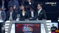 Imbauan "Harap Tenang" mewarnai Debat Perdana Capres-Cawapres 2024 yang berlangsung di Gedung Komisi Pemilihan Umum (KPU).