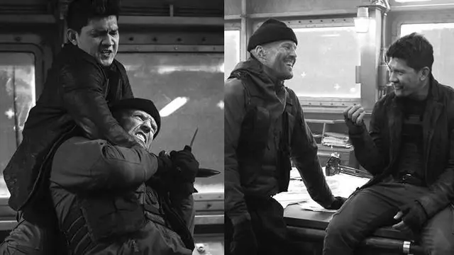 7 Potret Iko Uwais Bareng Jason Statham Adu Akting di Film Expendables 4
