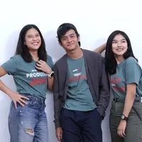 Dian Sastrowardoyo, Kevin Ardilova dan Shakira Jasmine di Media Visit Guru Guru Gokil (Daniel Kampua/Fimela.com)