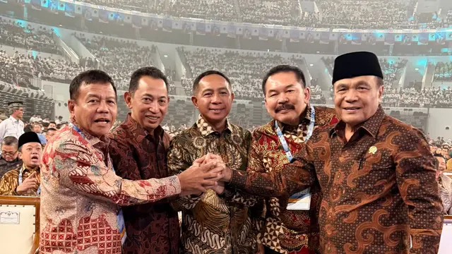 Momen Kompak 5 Pimpinan Lembaga, Kapolri dan Jaksa Agung Salam Komando