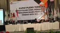 Rapat Pleno rekapitulasi suara di KPU Kota Malang (Merdeka.com)