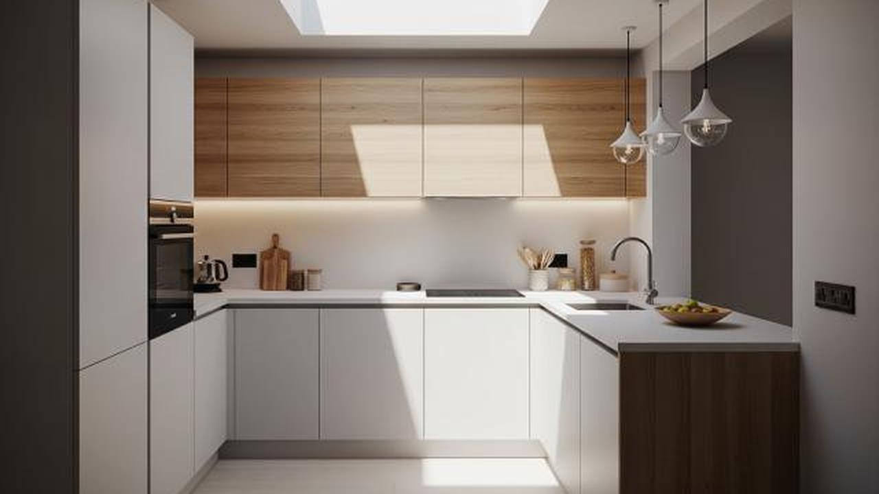 Desain Skylight Atap dengan Kabinet Rendah/Desain Dapur Ukuran 3x3 Meter dengan Pencahayaan Alami (Sumber: gemini.com)