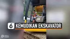 BOCAH 5 TAHUN MAMPU KEMUDIKAN ALAT BERAT DI SUNGAI
