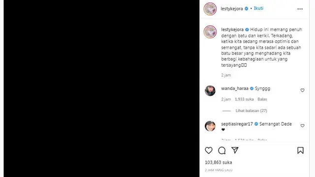 Akhirnya Terungkap, Ternyata Ini Alasan Lesti Tulis Caption Galau di Instagram