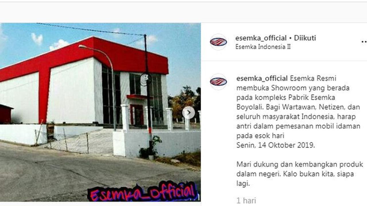 Esemka Akhirnya Meresmikan Dealer Pertama (Instagram0