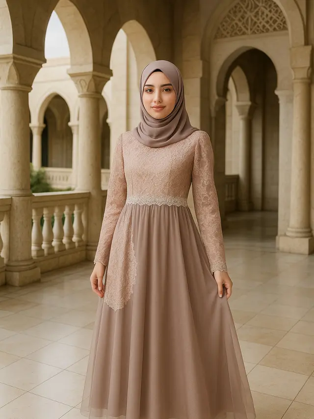 Model Gamis Dress Panjang untuk Hijaber