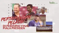 Pertarungan pelatih di perempat final Piala Presiden 2019.. (Bola.com/Dody Iryawan)