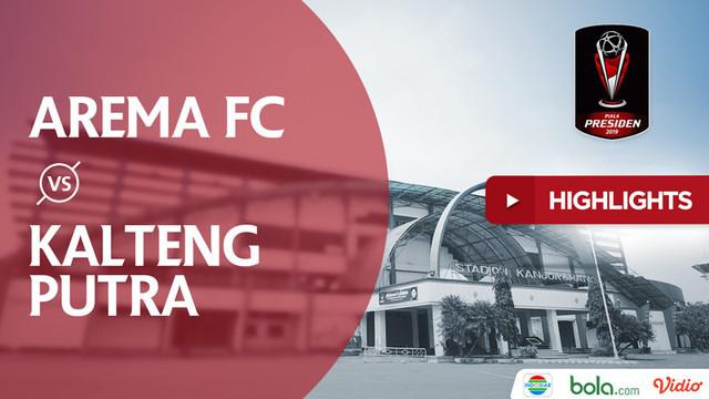 Berita video highlights leg I semifinal Piala Presiden 2019 antara Arema FC melawan Kalteng Putra yang berakhir dengan skor 3-0 di Stadion Kanjuruhan, Selasa (2/4/2019).